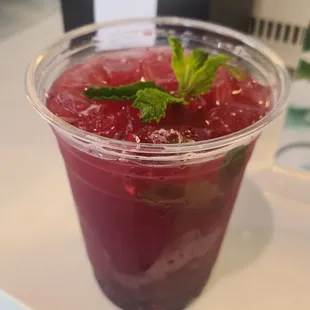 Triple Berry Iced Tea with house-made syrup
