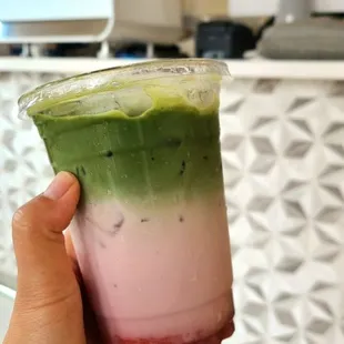 Strawberry Matcha Latte