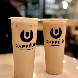 Wintermelon milk tea and Black milk tea