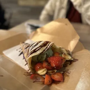 Strawberry Banana Crepe
