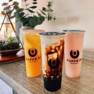 Fresh Fruit Tea Brown Sugar Pearl Latte White Peach Green Tea