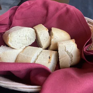 Warm bread with butter