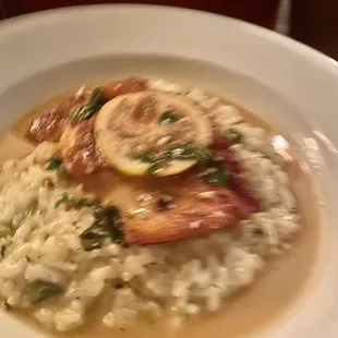 Salmon with risotto