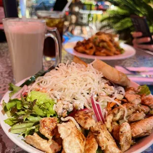 Front of Asian chicken salad