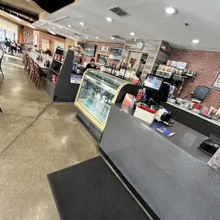 the interior of a coffee shop