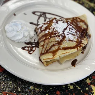 Banana, chocolate, Nutella crepe