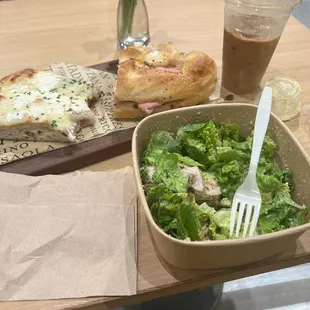 Iced latte half oat, half almond.