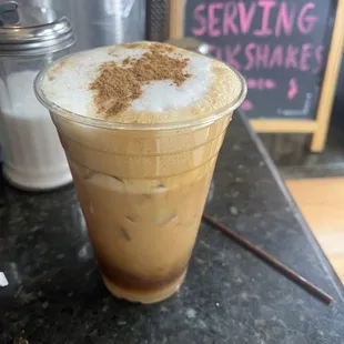 Iced caramel cappuccino