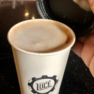 Hot Oatmilk Latte with honey