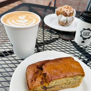 a piece of cake and a cup of coffee
