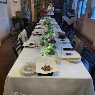 Christine helping us prep the table