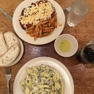 Rigatoni con Pollo alla Panna, Parmigiana di Pollo