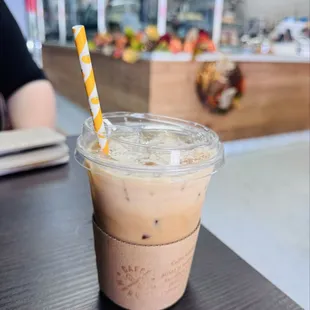 Iced coconut latte was yummy