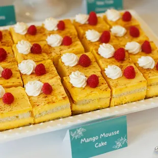 Mango Mousse Cake. Order for your next large event.
Photo: Orbie Pullen