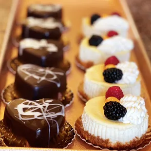 a variety of desserts