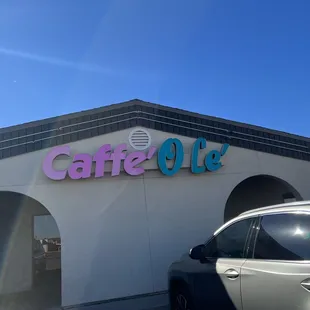 In front of the restaurant