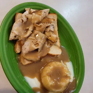 a plate of food on a table