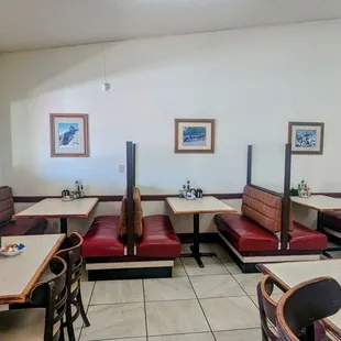 The front left dining area