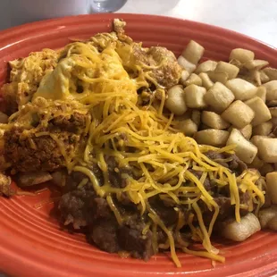 a plate of food on a table