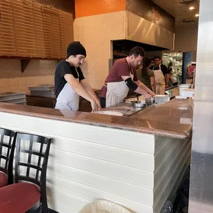 Pizza kitchen was busy!