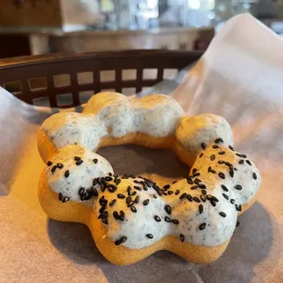 Black sesame Mochi donut!