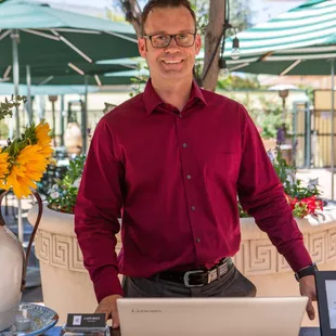 Caffe Riace&apos;s manager Nick.
 at your service