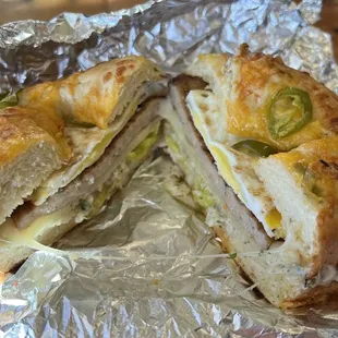 TNT breakfast sandwich