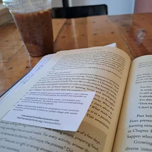 Oat milk Mocha and a book, friendly staff and quality product. All the makings of a pleasant morning :)