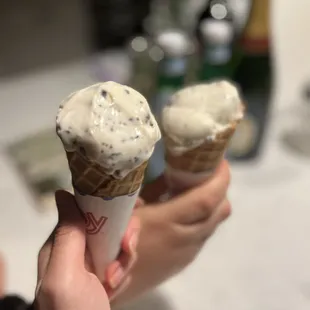 Stracciatella in mini cones