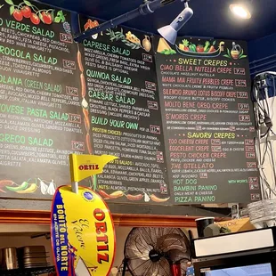 Salad and Crepes Menu as of 8/8/24