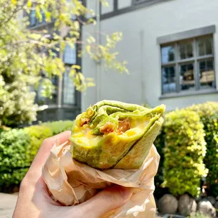 Egg, Cheese, Bacon Spinach Wrap