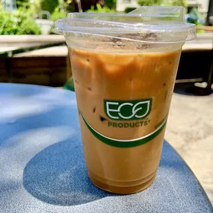 Iced Americano. Excellent! Very strong and very tasty beans. I keep thinking about this cup of deliciousness.