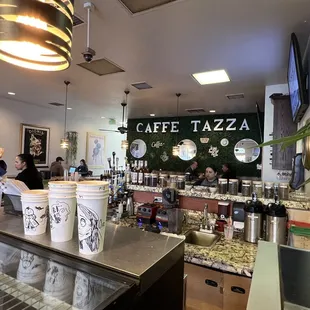 Closer look at the main counter area.