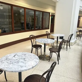Seating for all customers in the Rotunda building