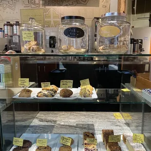 More interesting choices than most (see the sour cream walnut coffee cake and cappuccino shortbread), more delicious than most.