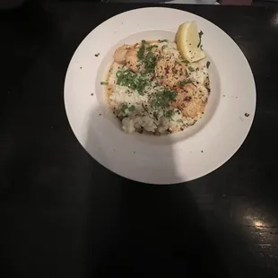 a plate of food on a table