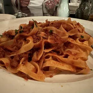 Tagliatelle with bolognese