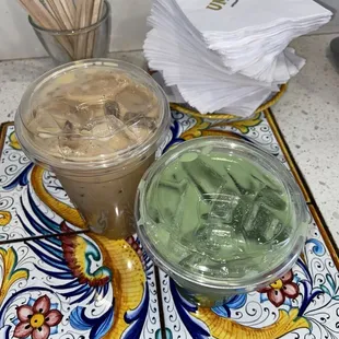 Iced Honey Vanilla Latte &amp; Lavender Matcha 9/10