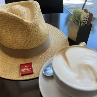 Cappuccino and a Panama hat