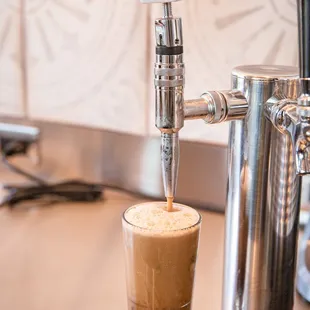 Nitro cold brew on tap