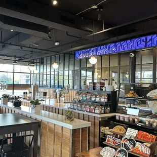 the interior of a coffee shop