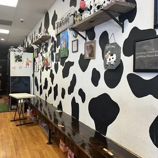 Heavily cow themed lol. They really laid into it