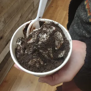 Mixed cow sundae