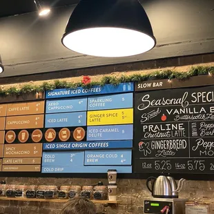 Coffee menu! So awesome to see new things.