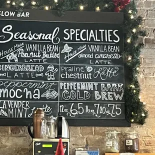 Dec 2023 Seasonal Specialties Menu