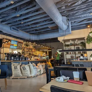 the interior of a coffee shop