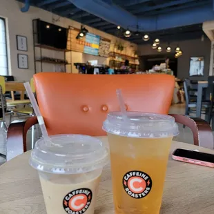 two cups of iced coffee