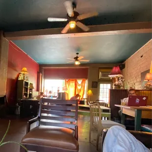 A view from the loveseat we are sitting on