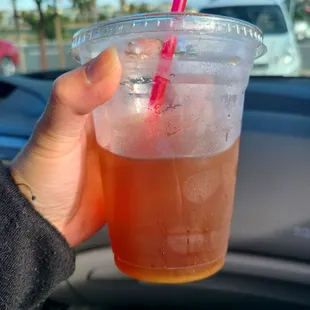 Iced americano with an extra shot should not look like the same color as iced tea.  Not worth the almost $10 spent.  Wouldn&apos;t recommend.