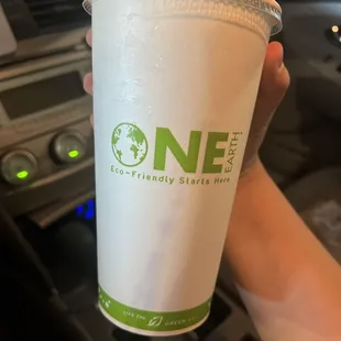 Large iced black americano